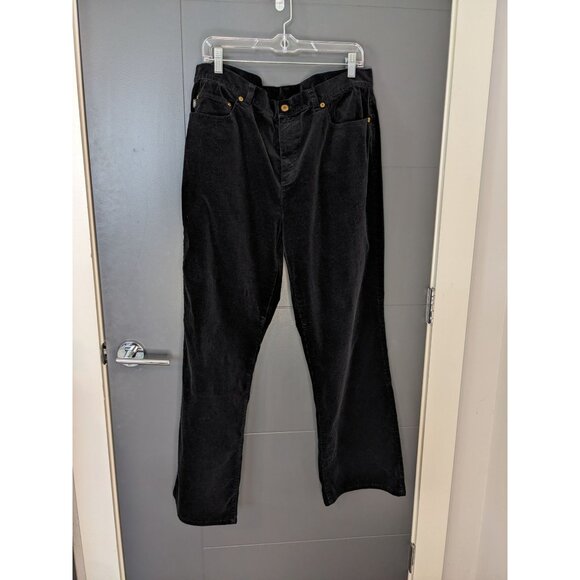 Vintage 90's Ralph Lauren Lauren Jeans‎ Co Black Bootcut Corduroys - 16 - Picture 1 of 13